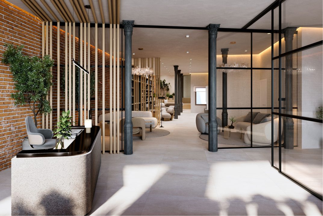 Shared entrance and lounge, Madrid